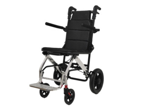 Silla de Ruedas Manual de Cuero Negro Transpirable para Interiores y Exteriores a Precio Competitivo - Product Image 2