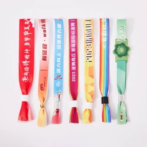 Promotional Fashion Woven Decorative Waterproof Polyester <b>Fabric</b> Multi-Occasion Festival Wristbands 10MM Band Width <b>Silver</b> Gold - Product Image 6