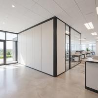 Cloison de séparation moderne avec panneaux en MDF et cadre en aluminium, modulaire, portable, durable, design moderne