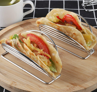 Support à tacos en acier inoxydable personnalisé, très demandé, pour tortillas, burritos, fêtes et restaurants