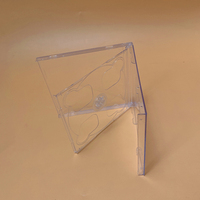 Boîte de protection pour disques CD en plastique transparent PS standard de 10,4 mm, double plateau intérieur, impression de logo, album musical, film, boîte de protection pour disques