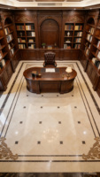Escritorio Ejecutivo Irregular de Madera Maciza de Nogal Oscuro Clásico Europeo, Escritorio Presidencial Tallado Vintage, Muebles de Estudio Personalizados