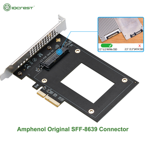 공장 OEM U.2 to PCIe 4.0 X4 라이저 확장 어댑터 카드 PCI 4x U.2 SFF-8639 인텔 2.5인치 NVMe U2 SSDCHONGHEE 데스크탑 - Product Image 3