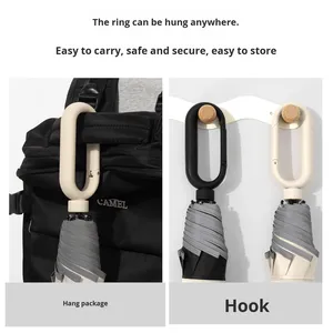 Ô mở rộng vòng khóa dày gia cố bằng tay ba ống sắt mạnh mẽ chống gió kép sử dụng du lịch mưa - Product Image 2