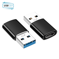 Adaptateur OTG USB 3.1 10 Gbps, convertisseur USB Type C femelle, alliage de zinc, 20 W 3 A 60 W, charge rapide pour téléphone portable