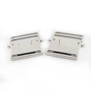 Hebilla de cierre automático de 50 mm de aleación de zinc plateada, ajustable, para correas de bolsos y ropa. - Product Image 2