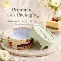 Boîte cylindrique ronde pour cheesecake de qualité alimentaire, emballage en tube de papier pour biscuits, chocolat, pâtisserie, avec personnalisation unique pour vous