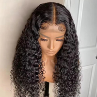 Pelucas de Cabello Humano con Frente de Encaje Transparente HD, Peluca Rizada Profunda con Cierre de Encaje, Pelucas Frontales 13x4 13x6 para Mujeres Negras