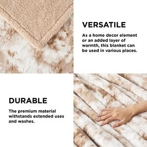 Оптовая продажа, двойное плюшевое Роскошное Одеяло из искусственного меха с леопардовым принтом - Product Image 6