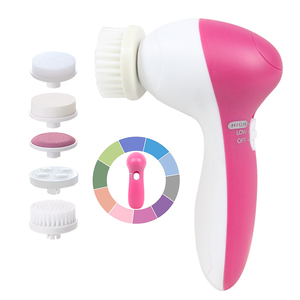 Electric Plastic Foam Facial Cleansing <b>Brush</b> with Ultrasonic Deep Cleaning Technology Eco-Friendly 2 AA Battery <b>Powered</b> - Product Image 1
