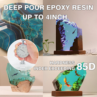 Résine époxy liquide transparente effet cristal, haute brillance, sans bulles, écologique, pour la construction de tables, l'emballage et l'art sur bois (table rivière)