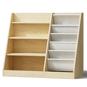 Estantería para Niños de 4 Niveles, Librería de Madera Blanca Premium para Habitaciones Infantiles con Cuatro Bolsillos Profundos - Product Image 5