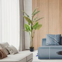 Vente en gros usine – Plante artificielle en pot, feuilles de taro vertes 3D effet naturel, en PE, taille personnalisable, pas cher