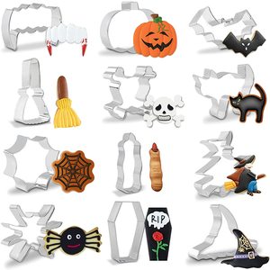Gingerbread Man Flower/Square/Pumpkin Stainless Steel Eco-Friendly Dishwasher Safe 6-Piece Baking <b>Cookie</b> Cutters Custom Bulk - Product Image 6