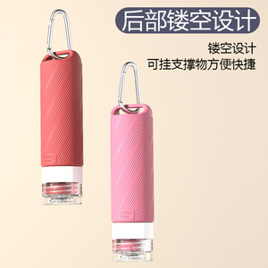 Botellas de viaje portátiles de silicona con lazo para colgar para productos de baño, 50 ml cada una, juego de 4 colores - Product Image 4