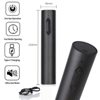 Oplaadbare elektrische kurkentrekker cadeauset, wijnstopper, schenker, USB elektrische flesopener set, elektrische wijnopener cadeauset