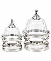 Support à gâteau décoratif en aluminium avec détails artisanaux complexes pour les tables festives, les mariages et la maison