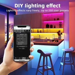 DOMRAEM USB-C WLED <strong>LED</strong> Controller <strong>ESP8266</strong>/ESP32 WS2814/12B/05/APA102 RGB Strips 16A Fuse 0.5W Standby Voice <strong>Control</strong> 30m Remote - Product Image 5