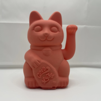 Chat porte-bonheur Maneki Neko imperméable en plastique écologique, signalisation de bienvenue multifonctionnelle pour la décoration de meubles et la décoration intérieure