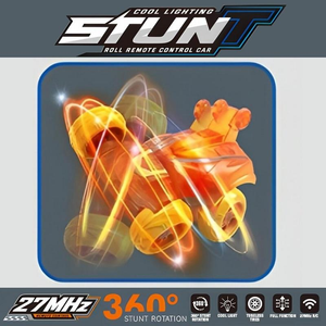 Voiture RC Stunt Lumineuse 27 MHz avec Effets Clignotants, <span class=keywords><strong>Jouet</strong></span> Rotatif et Capotable pour Jeunes Enfants à Prix Abordable - Product Image 4
