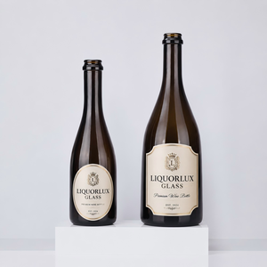 Venta al por mayor de fábrica: Botellas de vidrio esmerilado grueso de 375ml, 500ml, 750ml para vino y espumoso con tapa de corcho y logotipo personalizado OEM - Product Image 1