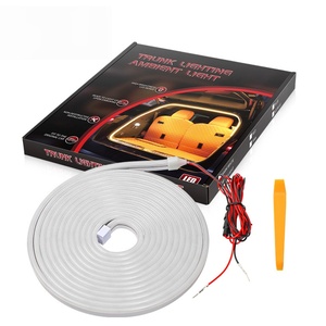 ไฟ LED แบบเส้นพร้อมปลั๊กแบบพิน 12V 10W ไฟสร้างบรรยากาศ 2M 4M ไฟส่องสว่างพื้นที่เก็บสัมภาระท้ายรถแบบยืดหยุ่น - Product Image 1