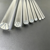 Barre carrée en acrylique PMMA découpable sur mesure, tube en acrylique fluorescent demi-bulles pour présentoirs de montres et de bijoux