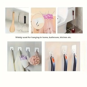 Ganci Adesivi in Plastica Resistenti <span class=keywords><strong>per</strong></span> Parete, Ganci Trasparenti a Ventosa <span class=keywords><strong>per</strong></span> <span class=keywords><strong>Cucina</strong></span> e Bagno - Product Image 5