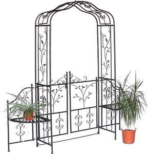 Arche de jardin en métal en forme d'oiseau avec porte et boîtes, revêtement écologique, <span class=keywords><strong>hauteur</strong></span> pour plantes grimpantes - Product Image 6