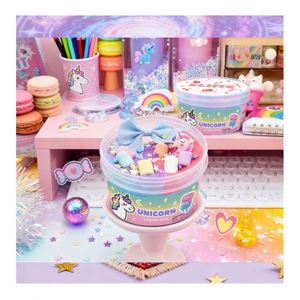 Slime de Helado Brillante Hecho a Mano DIY, Frascos de Slime Suave y Liso, Plastilina para Entretenimiento y Manualidades Creativas, Ideal para Venta al por Mayor y Diversión - Product Image 6