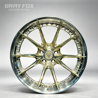 Jantes forgées en deux parties personnalisées, parfumées, dorées, 18, 19-22 pouces, 5x114.3, 5x120, pour voitures de course, BMW, Porsche Cayenne, Ferrari 911