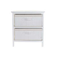 Commode en bambou et paulownia 42x32x45cm 3:80 Blanc