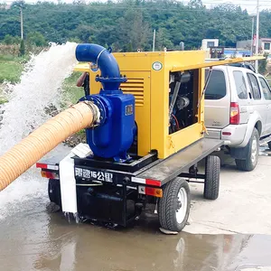 高圧遠心ポンプモバイルポンプトラック洪水防止、洪水制御および排水トレーラーポンプ