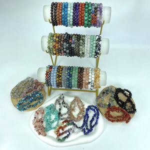 Prix de gros 8mm Chakra Rock Spiritual Crystal Healing Stones Natural Citrine clear Amethyst Rose Quartz Crystal Bracelet - Product Image 1