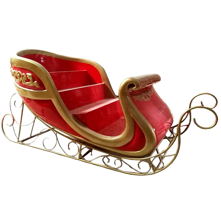 Kerst Kerstman Sleigh Met Rendier Winkelen Christmas Santa Voor Foto Nemen