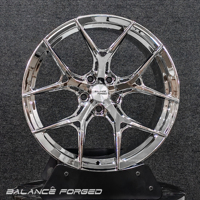 Jantes forgées HF5 Triple Chrome Brillant 18 19 20 21 pouces 5 branches en Y à déport profond Sportives Légères 5x120 5x114.3 pour F80 M4