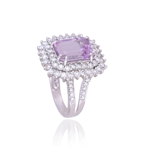 Anillo de Oro de 18K con Diamantes y Kundan de Corte Mixto |   Anillo de lujo GH SI Diamond en colección a precio de mayorista - Product Image 3