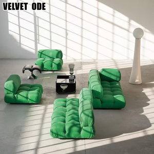 Sofá Modular Comprimido Camaleón, Sofá de Compresión Mario, Estilo Italiano Minimalista para Sala de Estar, Sofá en Tonos Crema - Product Image 2