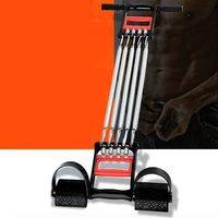 Appareil de fitness multifonctionnel : Exerciceur de doigts à 5 ressorts, extenseur de poitrine avec pédale