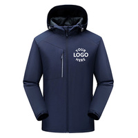 Veste coupe-vent imperméable d'hiver personnalisée pour homme, vêtements de randonnée, veste en polaire à capuche, veste softshell