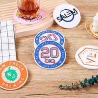 Sous-verres en silicone et PVC souple, résistants à la chaleur, avec motif de dessin animé écologique, personnalisables, en caoutchouc, pour tasses et mugs