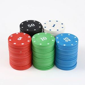 Fichas de Póker ABS 4G al por Mayor, 4cm, Fichas Numéricas Coloridas para Juegos de Mesa Familiares y de Club - Product Image 1