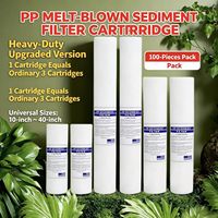 Filter Sedimen Kapas BB PP 5 Mikron 10 Mikron Tahan Lama Aliran Tinggi Pembersihan Otomatis 100 GPD Kartrid Pengganti Hotel Rumah Tangga