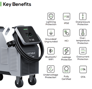 Chargeur EV portable rapide DC 20KW GBT/CCS/Chademo <span class=keywords><strong>G2V</strong></span> Power Bank Cargador APP avec affichage, borne de recharge sans batterie - Product Image 4