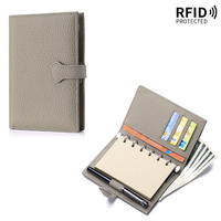 Portefeuille de luxe en cuir de vachette avec logo personnalisé, portefeuille de budget en cuir véritable, porte-passeport A5 en cuir véritable
