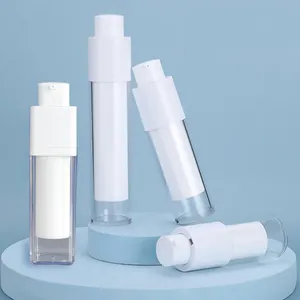Benutzer definierte leere Acryl-Sprüh flasche 15ml 30ml 50ml Serum Twist Vacuum Kosmetische Lotion Airless Pump Plastik flasche