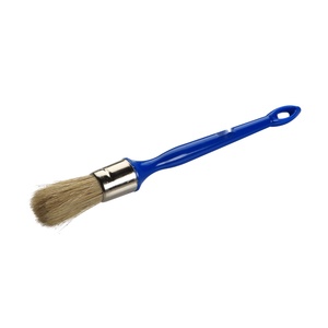 Brocha redonda con casquillo de acero inoxidable n14, ideal para pintura precisa y detallada en diversas superficies. - Product Image 1