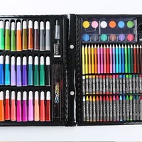 Ensemble d'activités créatives pour enfants de 150 pièces, crayons à eau, crayons de couleur, crayons à mines colorées, papeterie multicolore pour écrire et peindre, boîte cadeau, fabriqué en Chine
