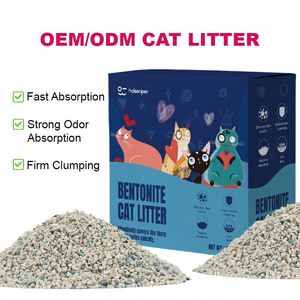 Arena para Gatos de Bentonita Sódica de Alta Densidad, Fuerte Aglutinación, Baja en Polvo, Larga Duración, Premium, Venta al Por Mayor de Fábrica OEM - Product Image 1