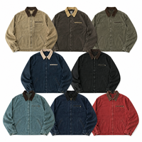 Veste bomber vintage LEDUO à col montant, respirante, pour homme, automne-hiver, décontractée, couleur unie, fermeture éclair, vêtement d'extérieur en toile